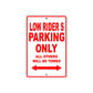 Harley Davidson Low Rider S Parking Only All Others Will Be Towed Aluminum Decor Garage Sign