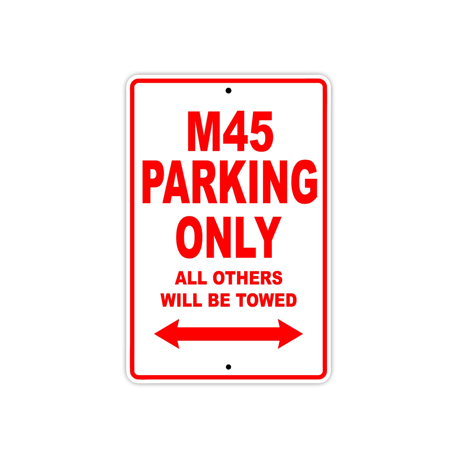 Harley Davidson M45 Parking Only All Others Will Be Towed Aluminum Decor Garage Sign