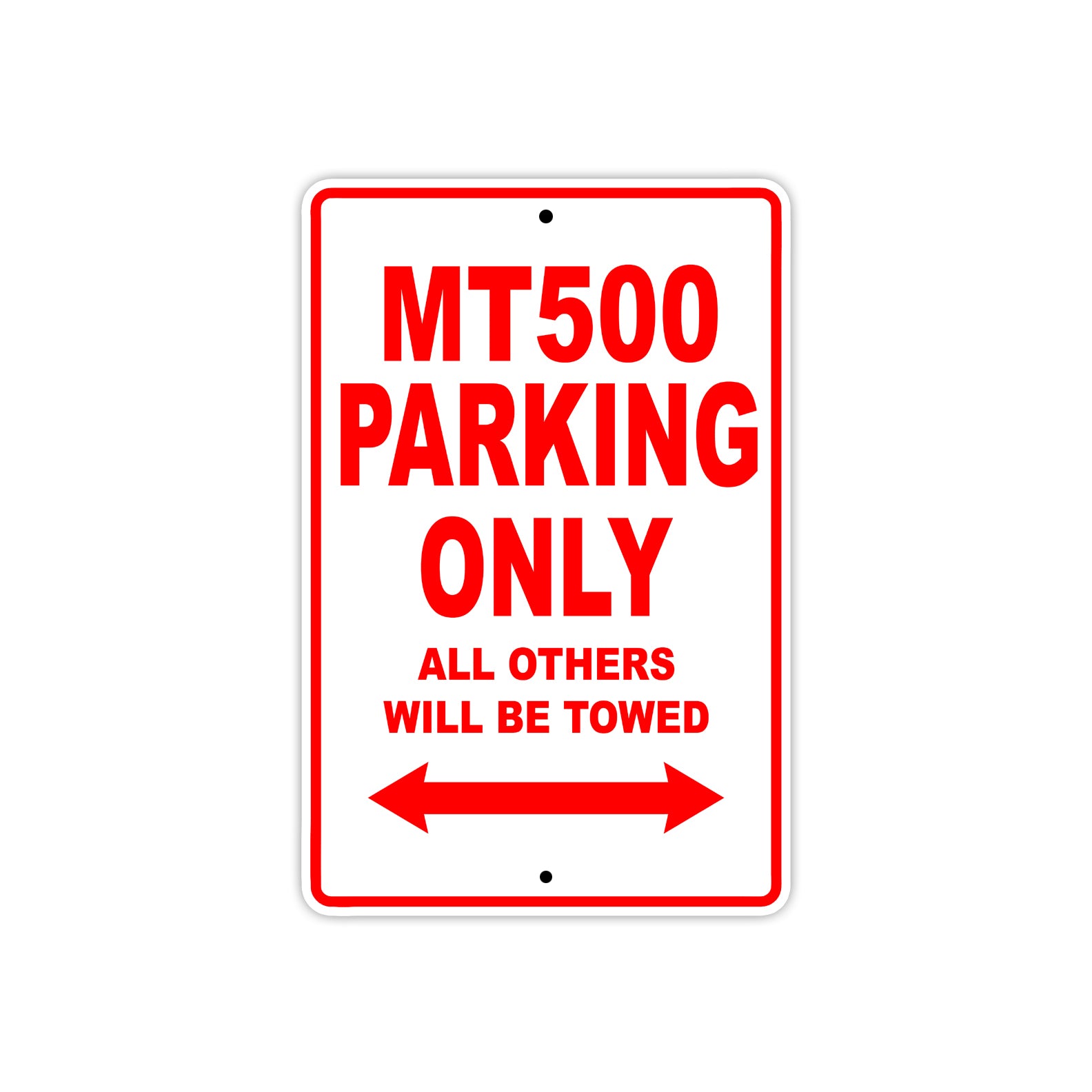 Harley Davidson MT 500 Parking Only All Others Will Be Towed Aluminum Decor Garage Sign
