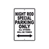 Harley Davidson Night Rod Special Parking Only All Others Will Be Towed Aluminum Decor Garage Sign