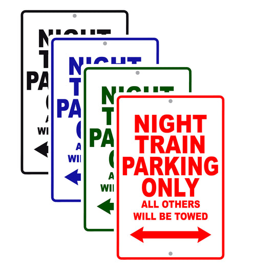 Harley Davidson Night Train Parking Only All Others Will Be Towed Aluminum Decor Garage Sign