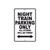 Harley Davidson Night Train Parking Only All Others Will Be Towed Aluminum Decor Garage Sign