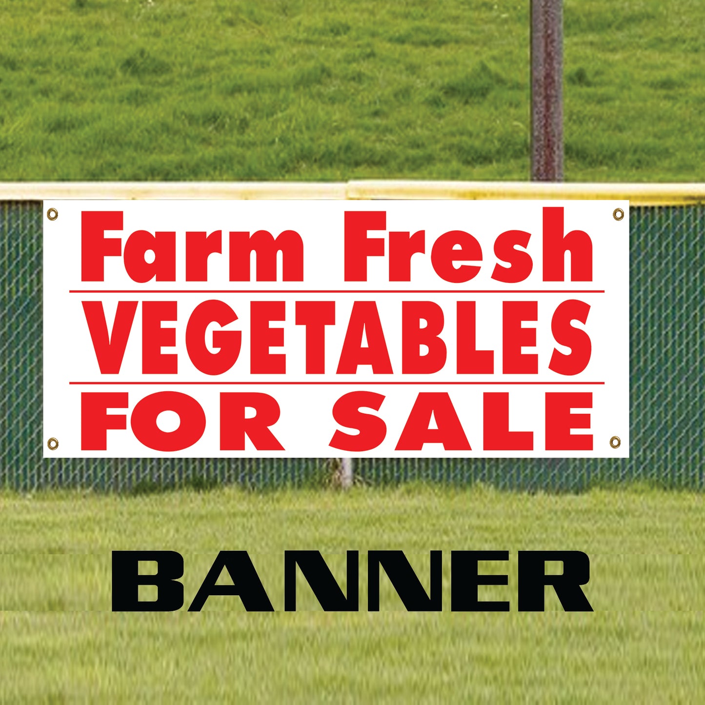 Farm Fresh Vegetables For Sale Advertising Marketing Vinyl Banner Sign