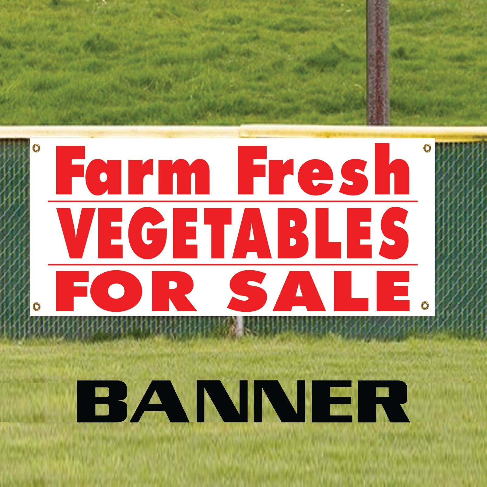 Farm Fresh Vegetables For Sale Advertising Marketing Vinyl Banner Sign