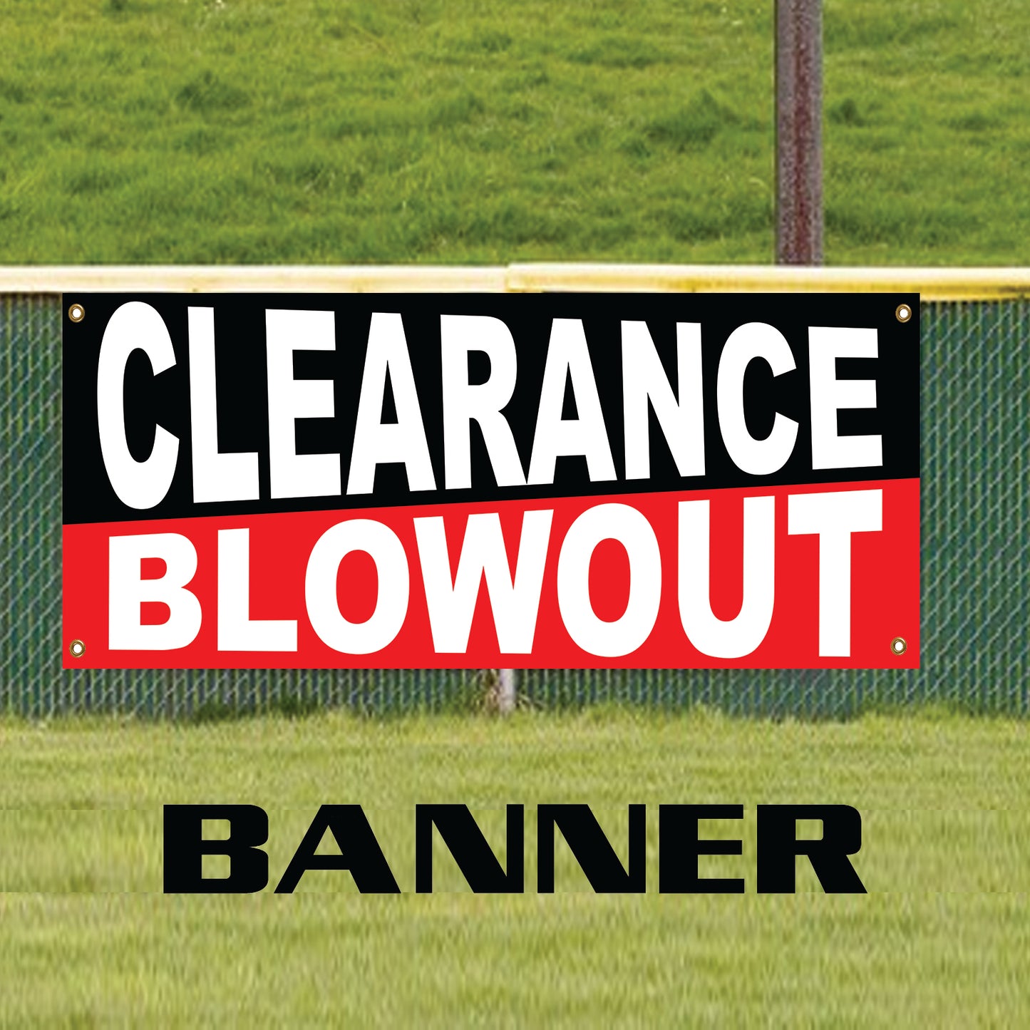 Clearance Blowout Sale Here Advertising Marketing Vinyl Banner Sign