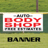 Auto Body Shop Free Estimates Marketing Vinyl Banner Sign