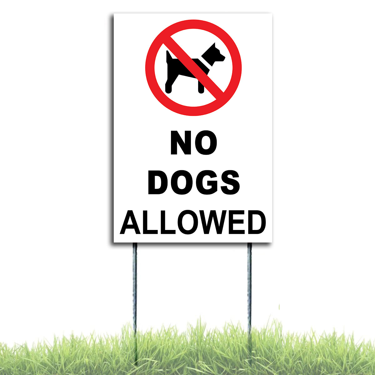 No Dogs Allowed Yard Sign