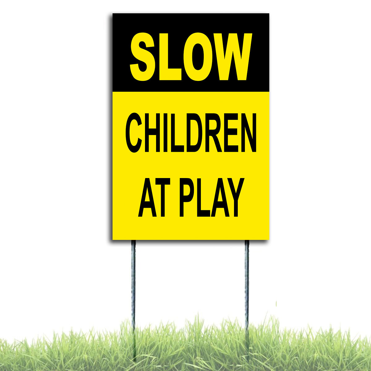 Slow Children At Play Yard Sign
