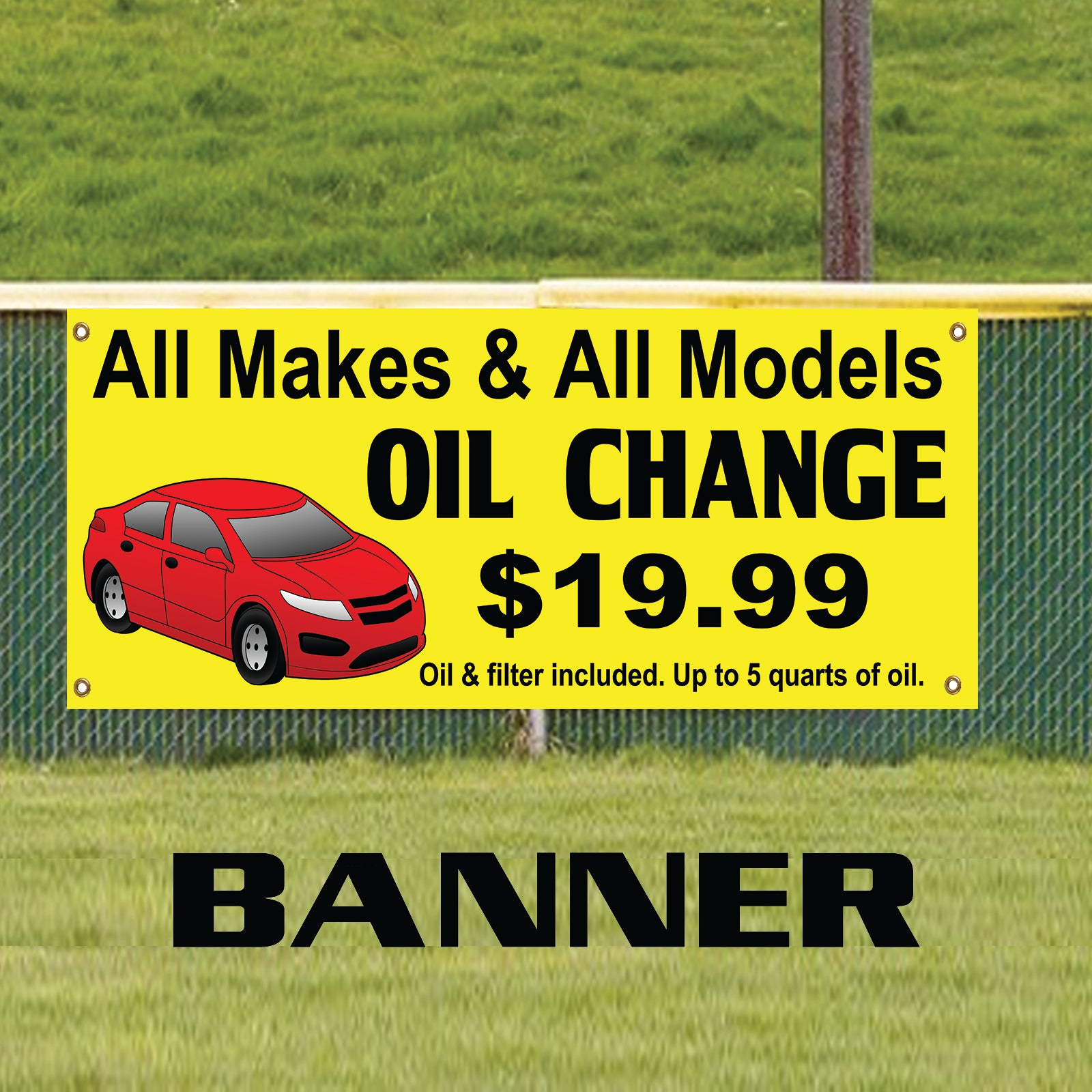 All Makes & Models Oil & Filter Change Vinyl | Banner Sign – Sign Fever