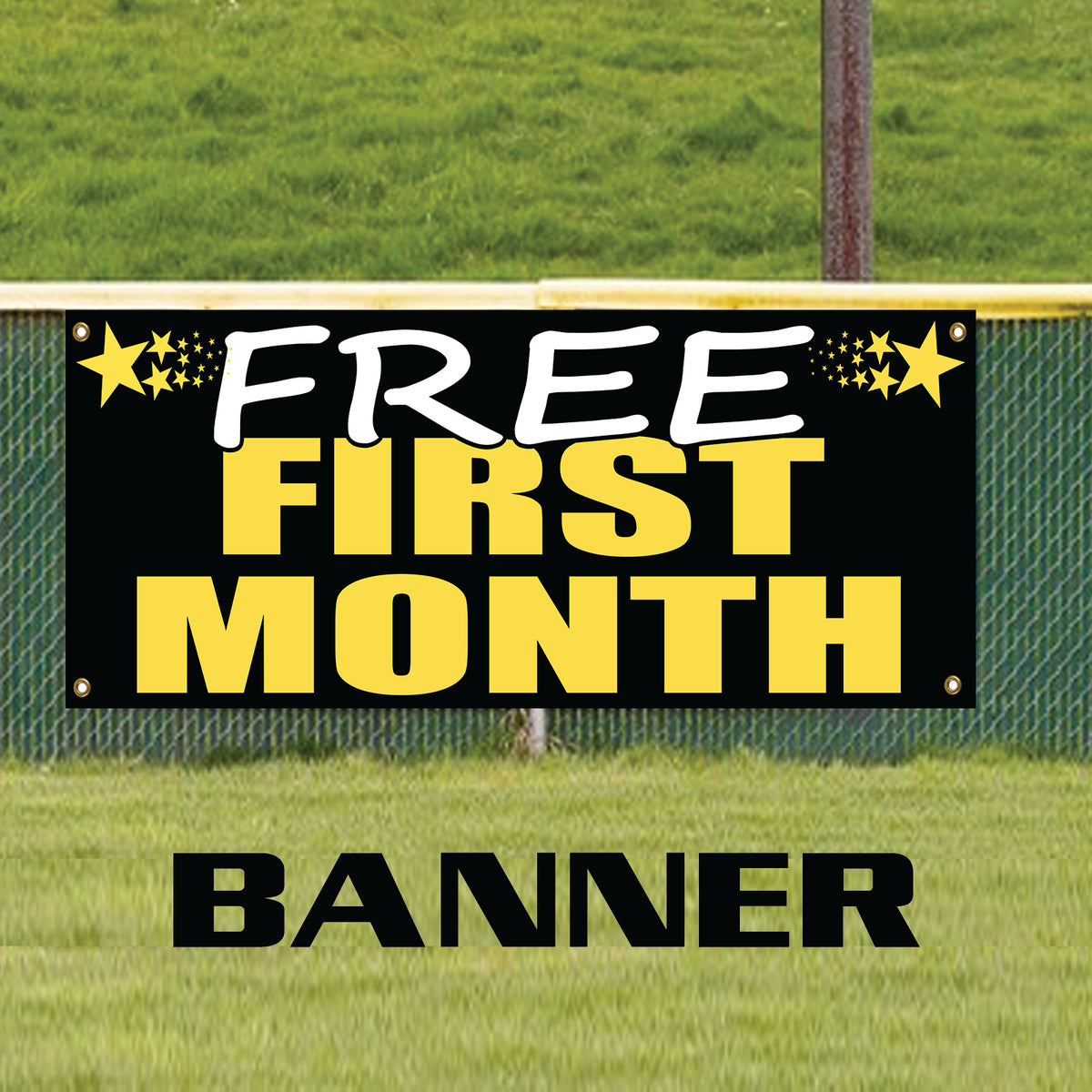 First Month Free Services Advertising Vinyl | Banner Sign – Sign Fever