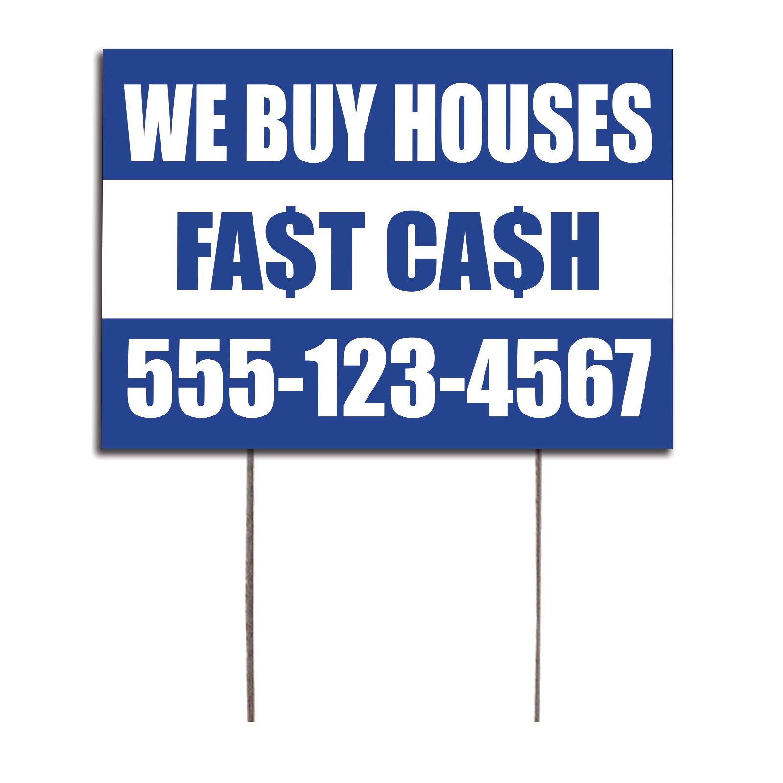  We Buy Houses Cash Fast Customized Yard Sign