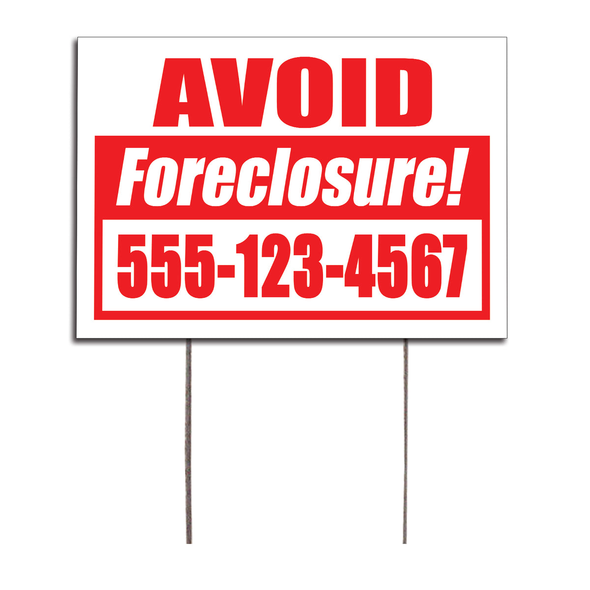 Avoid Foreclosure Customized Yard Sign – Sign Fever