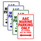 ACC Marine Parking Only Sign All Others Will Be Towed Sea Ocean Beach Lake Boat Aluminum Metal Sign Plate