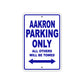 Aakron Parking Only All Others Will Be Towed Sea Ocean Beach Lake Boat Aluminum Metal Sign Plate