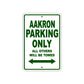 Aakron Parking Only All Others Will Be Towed Sea Ocean Beach Lake Boat Aluminum Metal Sign Plate