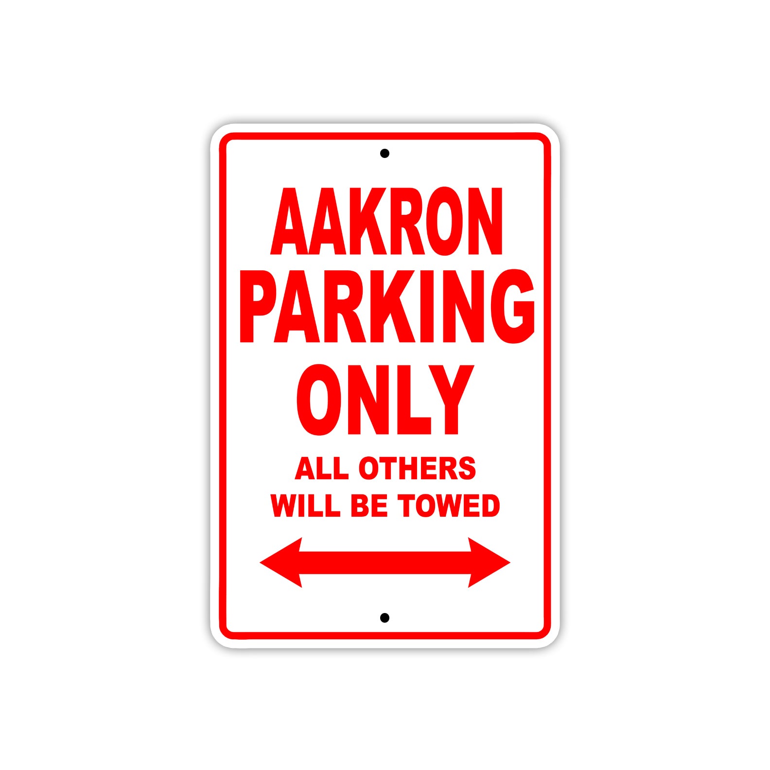 Aakron Parking Only All Others Will Be Towed Sea Ocean Beach Lake Boat Aluminum Metal Sign Plate