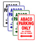 Abaco Parking Only All Others Will Be Towed Sea Ocean Beach Lake Boat Aluminum Metal Sign Plate