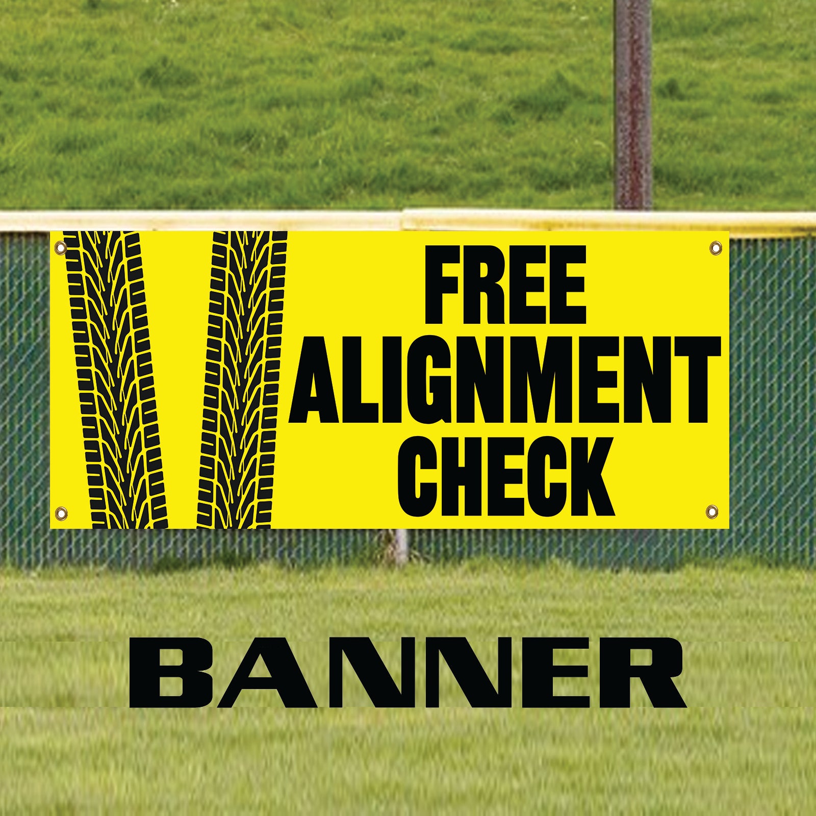 Free Alignment Checking Service Advertising Vinyl | Banner Sign – Sign ...