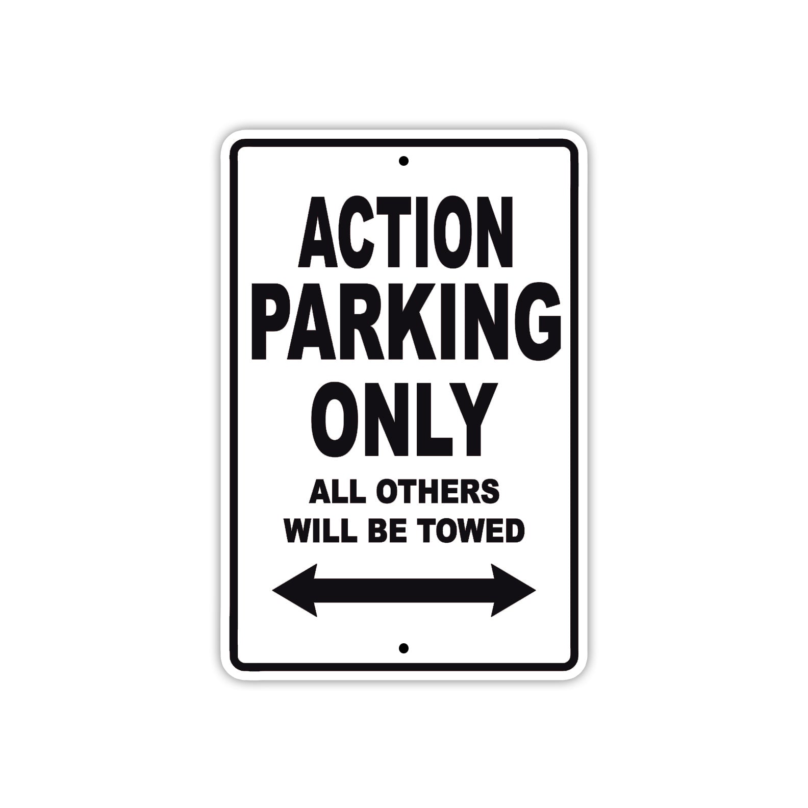 Action Parking Only All Others Will Be Towed Sea Ocean Beach Lake Boat Aluminum Metal Sign Plate