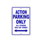 Action Parking Only All Others Will Be Towed Sea Ocean Beach Lake Boat Aluminum Metal Sign Plate