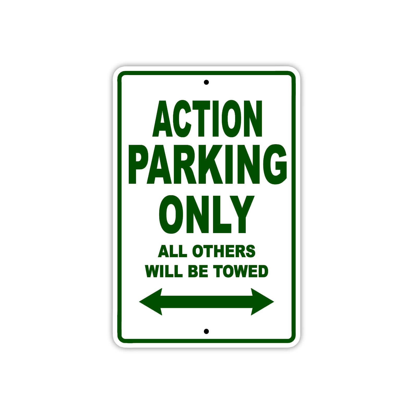 Action Parking Only All Others Will Be Towed Sea Ocean Beach Lake Boat Aluminum Metal Sign Plate