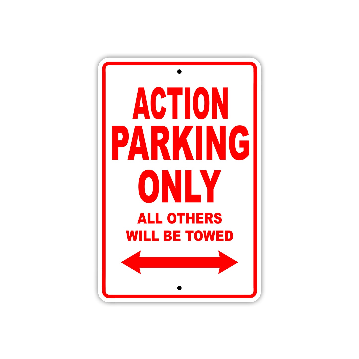 Action Parking Only All Others Will Be Towed Sea Ocean Beach Lake Boat Aluminum Metal Sign Plate