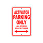 Activator Parking Only All Others Will Be Towed Sea Ocean Beach Lake Boat Aluminum Metal Sign Plate