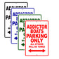 Addictor Boats Parking Only All Others Will Be Towed Sea Ocean Beach Lake Boat Aluminum Metal Sign Plate