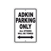 Adkin Parking Only All Others Will Be Towed Sea Ocean Beach Lake Boat Aluminum Metal Sign Plate