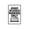 Advance Inflatables Parking Only All Others Will Be Towed Sea Ocean Beach Lake Boat Aluminum Metal Sign Plate