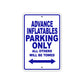 Advance Inflatables Parking Only All Others Will Be Towed Sea Ocean Beach Lake Boat Aluminum Metal Sign Plate