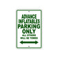 Advance Inflatables Parking Only All Others Will Be Towed Sea Ocean Beach Lake Boat Aluminum Metal Sign Plate