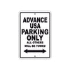 Advance USA Parking Only All Others Will Be Towed Sea Ocean Beach Lake Boat Aluminum Metal Sign Plate