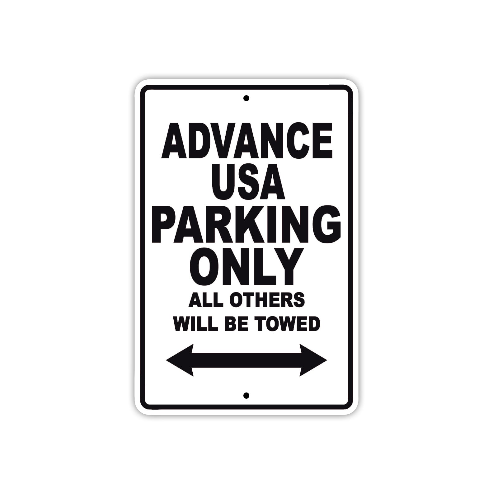 Advance USA Parking Only All Others Will Be Towed Sea Ocean Beach Lake Boat Aluminum Metal Sign Plate