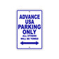 Advance USA Parking Only All Others Will Be Towed Sea Ocean Beach Lake Boat Aluminum Metal Sign Plate