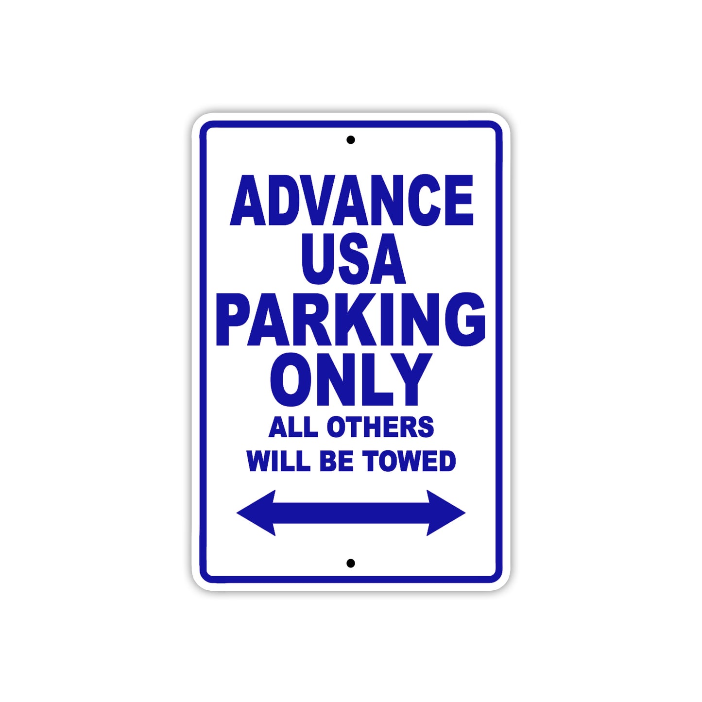 Advance USA Parking Only All Others Will Be Towed Sea Ocean Beach Lake Boat Aluminum Metal Sign Plate