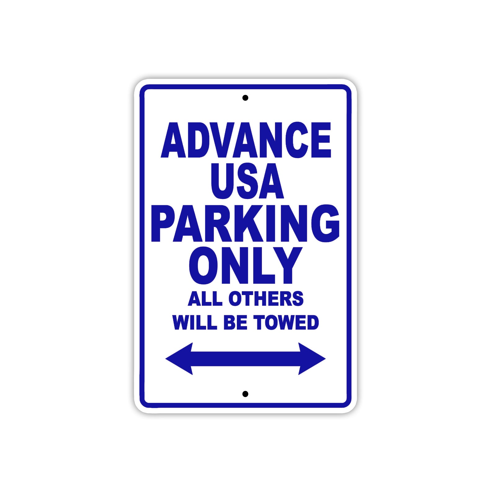 Advance USA Parking Only All Others Will Be Towed Sea Ocean Beach Lake Boat Aluminum Metal Sign Plate