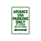 Advance USA Parking Only All Others Will Be Towed Sea Ocean Beach Lake Boat Aluminum Metal Sign Plate