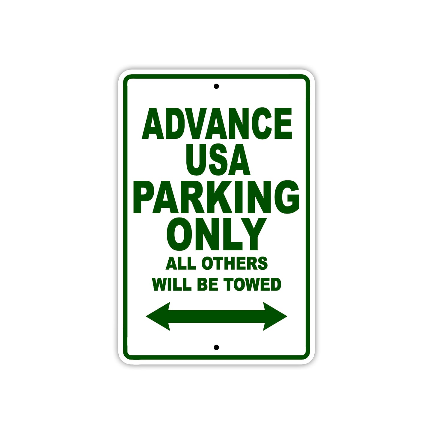 Advance USA Parking Only All Others Will Be Towed Sea Ocean Beach Lake Boat Aluminum Metal Sign Plate