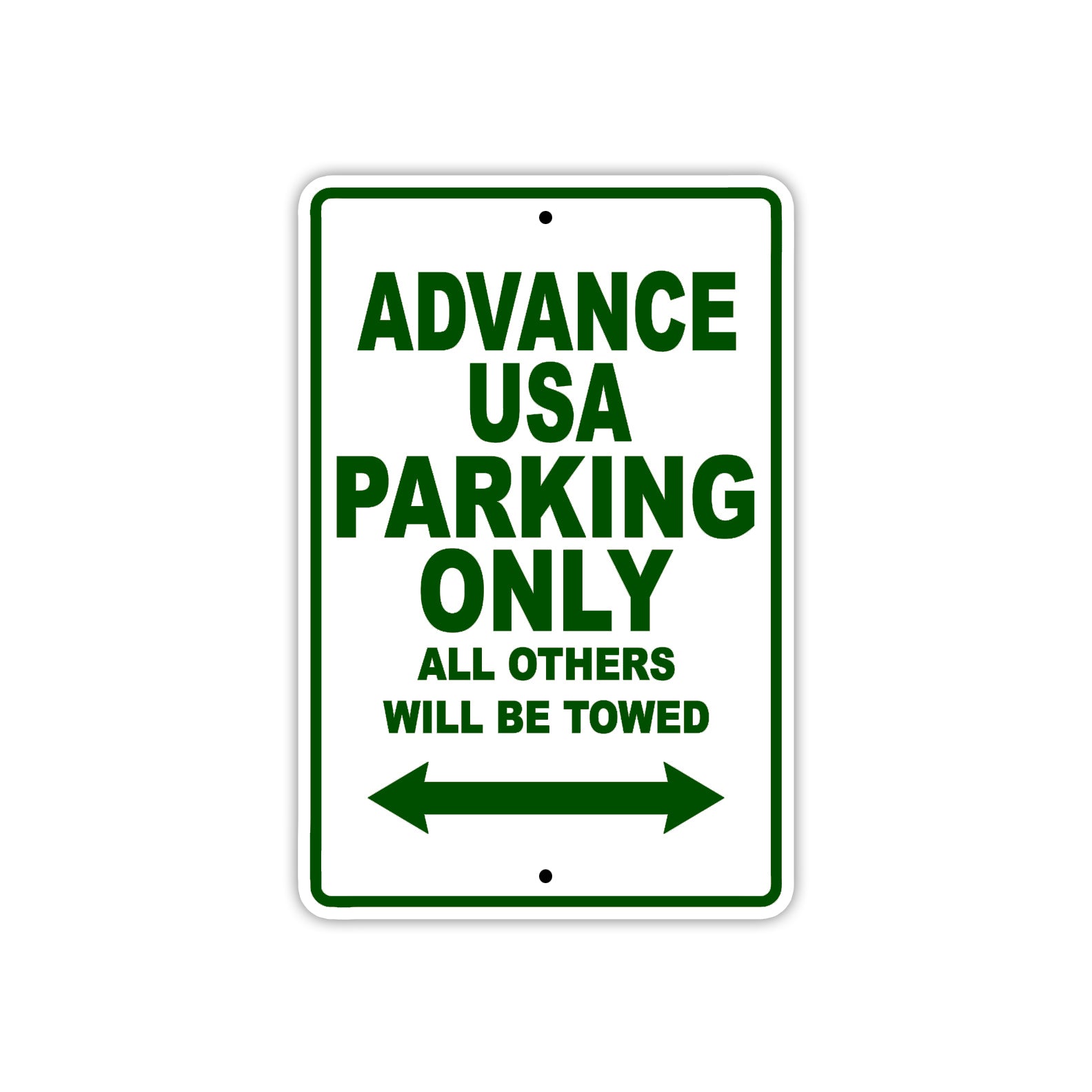 Advance USA Parking Only All Others Will Be Towed Sea Ocean Beach Lake Boat Aluminum Metal Sign Plate