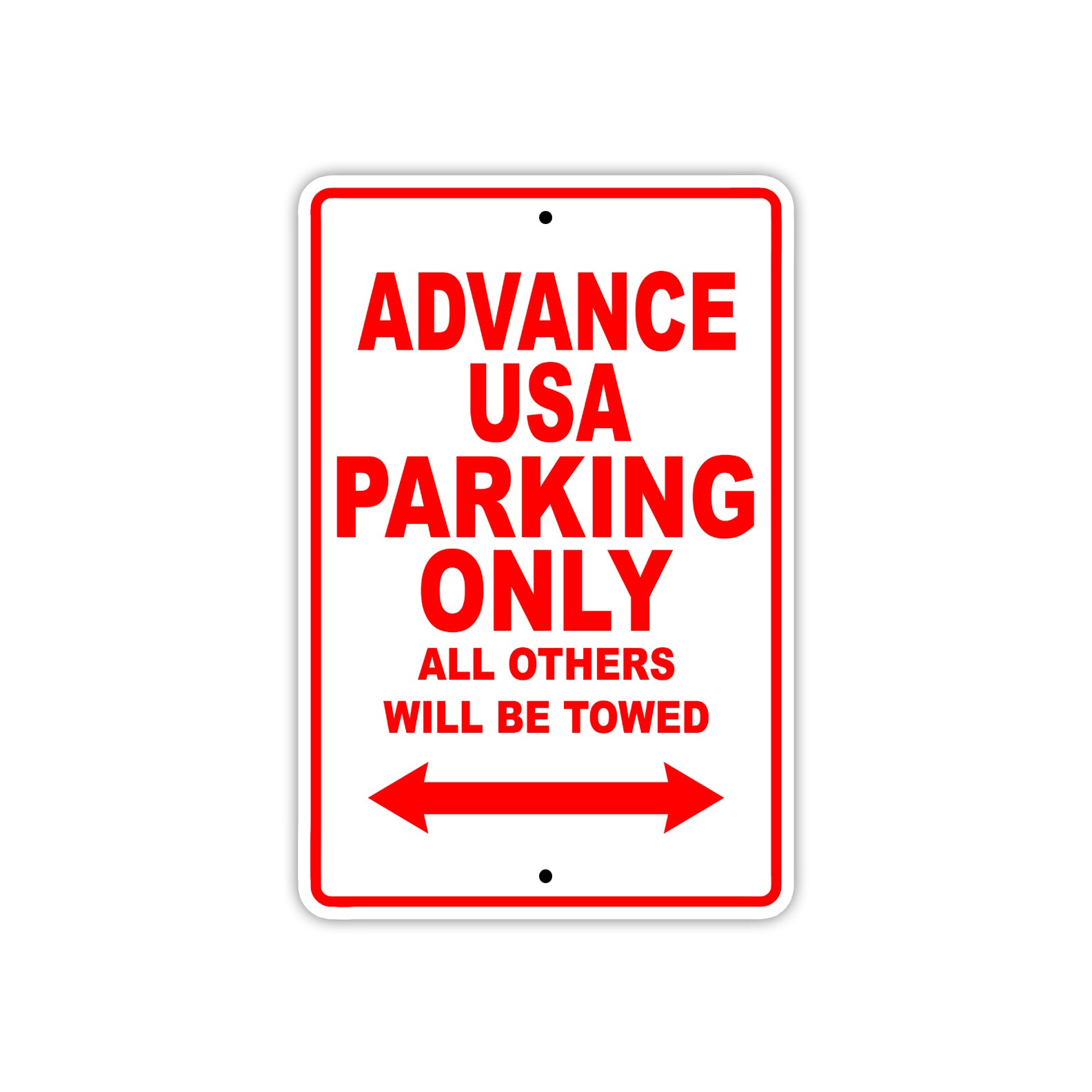Advance USA Parking Only All Others Will Be Towed Sea Ocean Beach Lake Boat Aluminum Metal Sign Plate