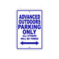 Advanced Outdoors Parking Only All Others Will Be Towed Sea Ocean Beach Lake Boat Aluminum Metal Sign Plate