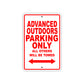Advanced Outdoors Parking Only All Others Will Be Towed Sea Ocean Beach Lake Boat Aluminum Metal Sign Plate