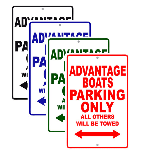 Advantage Boats Parking Only All Others Will Be Towed Sea Ocean Beach Lake Boat Aluminum Metal Sign Plate