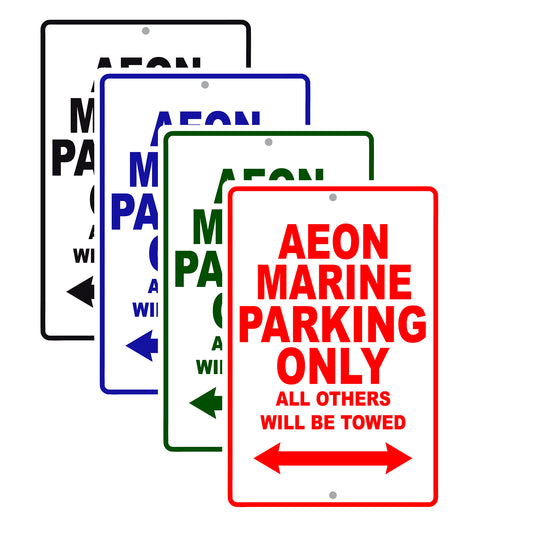 Aeon Marine Parking Only All Others Will Be Towed Sea Ocean Beach Lake Boat Aluminum Metal Sign Plate