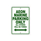 Aeon Marine Parking Only All Others Will Be Towed Sea Ocean Beach Lake Boat Aluminum Metal Sign Plate