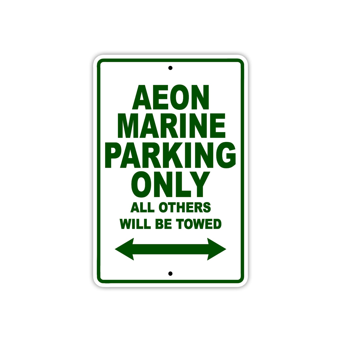 Aeon Marine Parking Only All Others Will Be Towed Sea Ocean Beach Lake Boat Aluminum Metal Sign Plate
