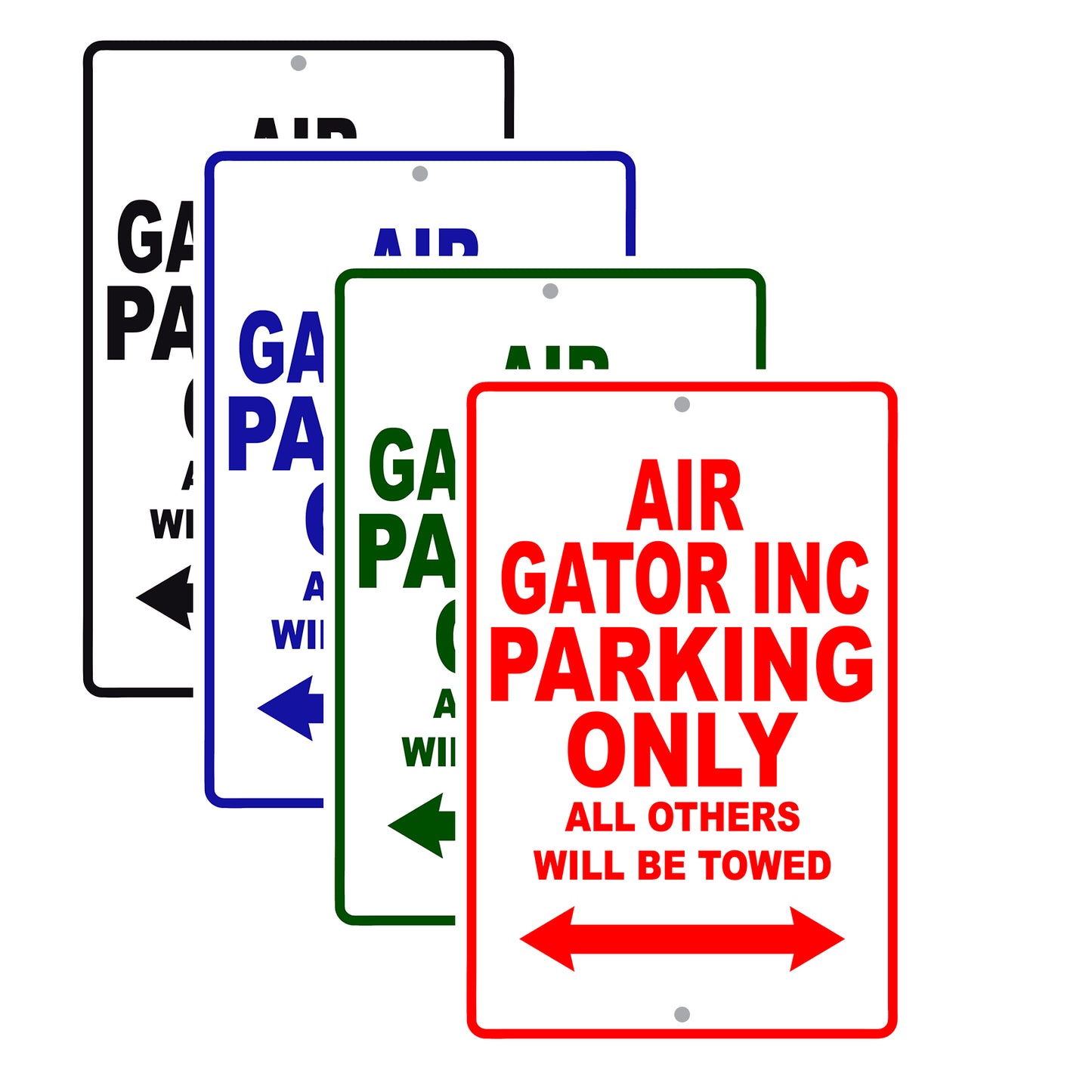 Air Gator Inc Parking Only All Others Will Be Towed Sea Ocean Beach Lake Boat Aluminum Metal Sign Plate