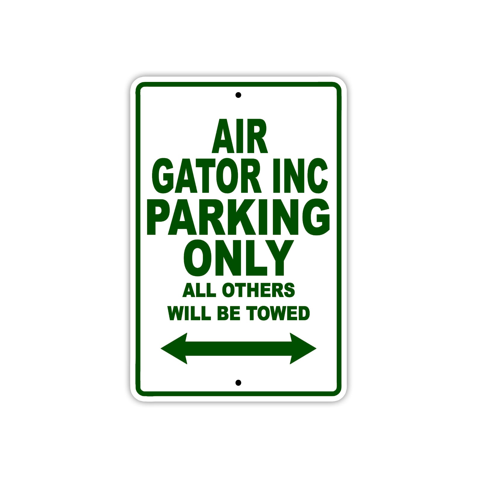 Air Gator Inc Parking Only All Others Will Be Towed Sea Ocean Beach Lake Boat Aluminum Metal Sign Plate