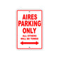 Aires Parking Only All Others Will Be Towed Sea Ocean Beach Lake Boat Aluminum Metal Sign Plate